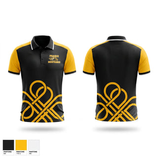 Short Sleeve Performance Polo, Prairie Mustangs, Men's Basketball, Teamtime, Team time, sublimation, custom sports apparel, team uniforms, spirit wear, spiritwear, sports uniforms, custom shirts, team store, custom team store, fundraiser sports, apparel fundraiser