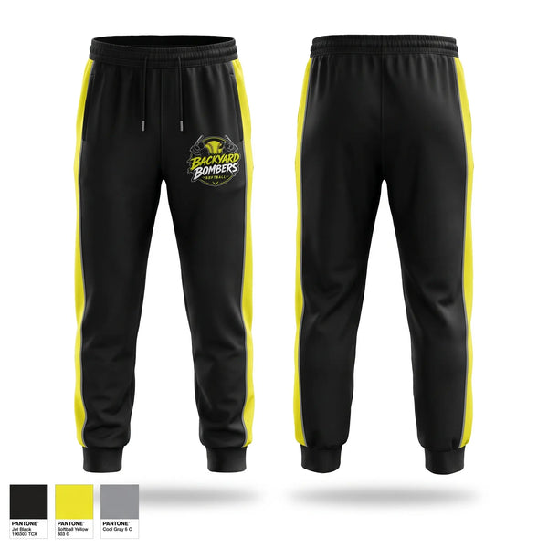 Sweatpants, Backyard Bombers, Softball, Teamtime, Team time, sublimation, custom sports apparel, team uniforms, spirit wear, spiritwear, sports uniforms, custom shirts, team store, custom team store, fundraiser sports, apparel fundraiser