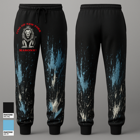 Joggers, King of New York masonry, , Teamtime, Team time, sublimation, custom sports apparel, team uniforms, spirit wear, spiritwear, sports uniforms, custom shirts, team store, custom team store, fundraiser sports, apparel fundraiser