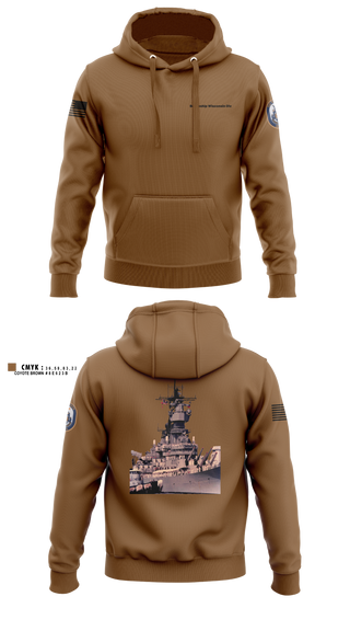 Hoodie, Battleship Wisconsin Div, Navy, Teamtime, Team time, sublimation, custom sports apparel, team uniforms, spirit wear, spiritwear, sports uniforms, custom shirts, team store, custom team store, fundraiser sports, apparel fundraiser