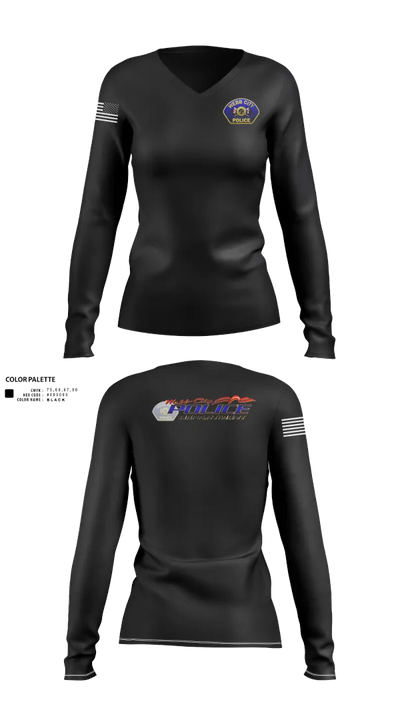 Webb City Police Department 58587049 Women's Long Sleeve V-neck Shirt - 20