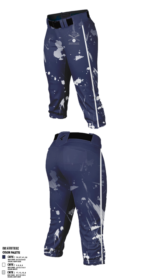 Softball Pants, KC Elite, Softball, Teamtime, Team time, sublimation, custom sports apparel, team uniforms, spirit wear, spiritwear, sports uniforms, custom shirts, team store, custom team store, fundraiser sports, apparel fundraiser