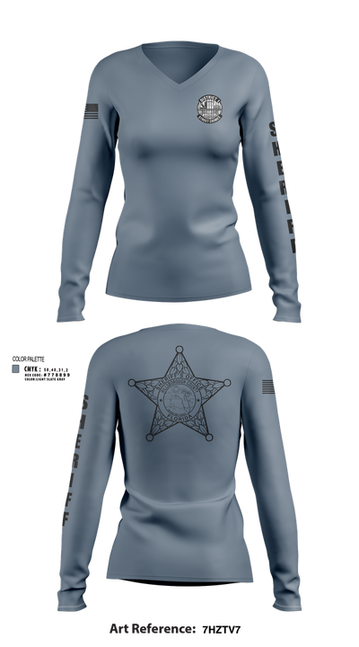 District I Street Crimes 1468514 Women's Long Sleeve V-neck Shirt - 109