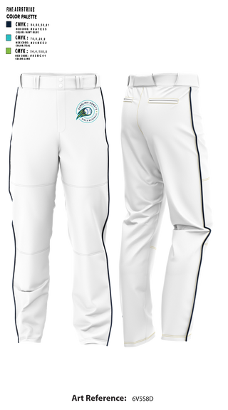 Carolina Comets 9253748 Baseball Pants - 6