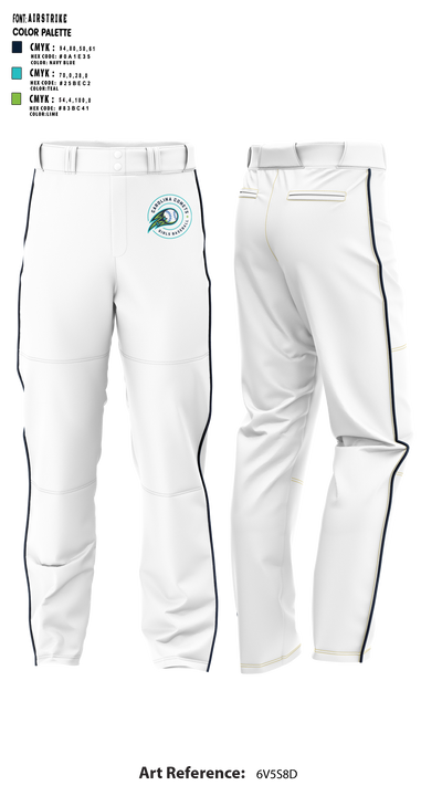 Carolina Comets 9253748 Baseball Pants - 6