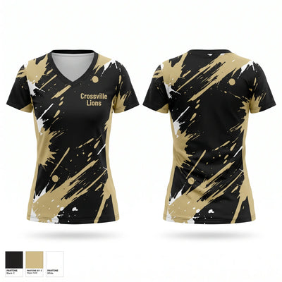 Crossville Lions Women's Short Sleeve V-neck Shirt - 1