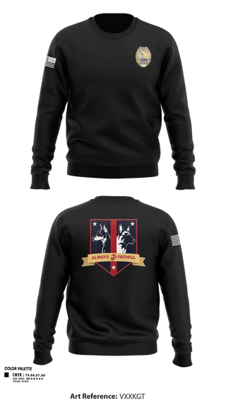 Crew Neck Sweatshirt, Camp Pendleton K9, Police, Teamtime, Team time, sublimation, custom sports apparel, team uniforms, spirit wear, spiritwear, sports uniforms, custom shirts, team store, custom team store, fundraiser sports, apparel fundraiser