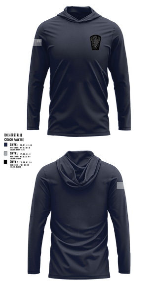 Ocean County Cavemen Long Sleeve Performance Shirt with hood - 1