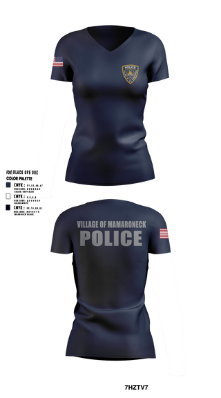 Village of Mamaroneck Women's Short Sleeve V-neck Shirt - 22