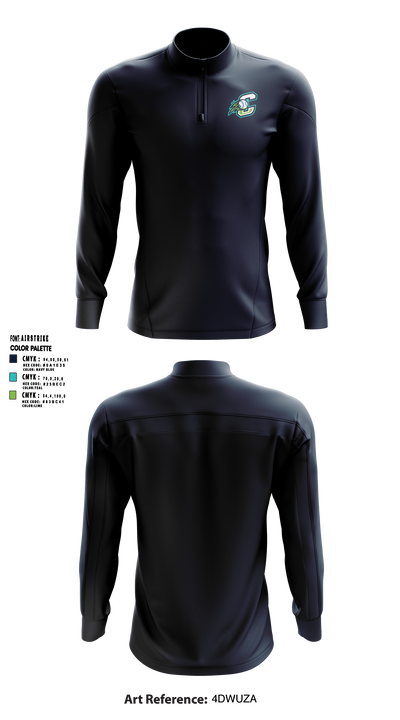Carolina Comets 9253748 Quarter Zip Jacket - 1