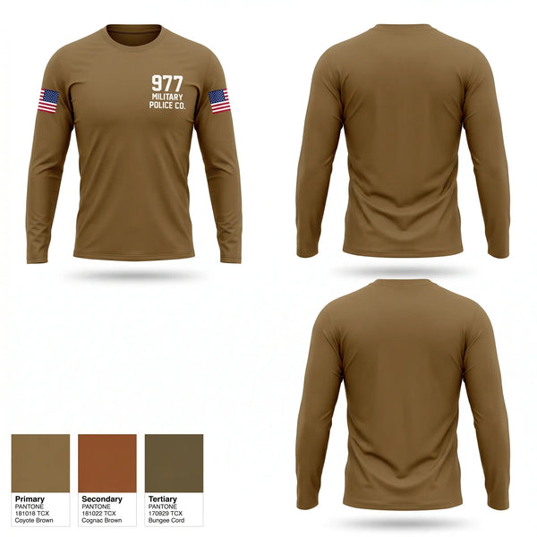 Long Sleeve Performance Shirt, 977 military police co, Army, Teamtime, Team time, sublimation, custom sports apparel, team uniforms, spirit wear, spiritwear, sports uniforms, custom shirts, team store, custom team store, fundraiser sports, apparel fundraiser