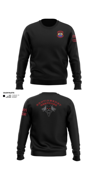 Crew Neck Sweatshirt, 821 CRS, Air Force, Teamtime, Team time, sublimation, custom sports apparel, team uniforms, spirit wear, spiritwear, sports uniforms, custom shirts, team store, custom team store, fundraiser sports, apparel fundraiser