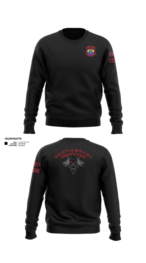 Crew Neck Sweatshirt, 821 CRS, Air Force, Teamtime, Team time, sublimation, custom sports apparel, team uniforms, spirit wear, spiritwear, sports uniforms, custom shirts, team store, custom team store, fundraiser sports, apparel fundraiser