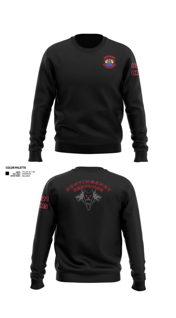 Crew Neck Sweatshirt, 821 CRS, Air Force, Teamtime, Team time, sublimation, custom sports apparel, team uniforms, spirit wear, spiritwear, sports uniforms, custom shirts, team store, custom team store, fundraiser sports, apparel fundraiser