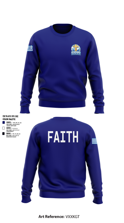Greek Orthodox Volleyball League 97213591 Crew Neck Sweatshirt - 1