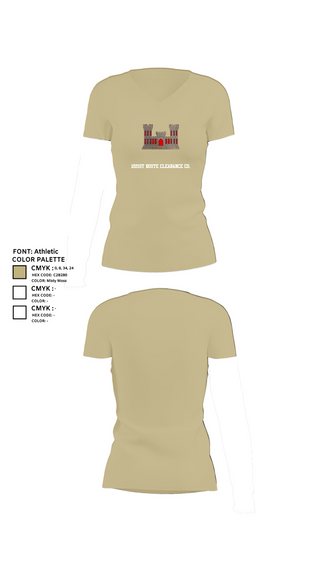 Womens Short Sleeve Vneck Shirt, 1221st Route Clearance Co., National Guard, Teamtime, Team time, sublimation, custom sports apparel, team uniforms, spirit wear, spiritwear, sports uniforms, custom shirts, team store, custom team store, fundraiser sports, apparel fundraiser
