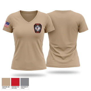 Womens Short Sleeve Vneck Shirt, Shenango area fire district, Fire Department, Teamtime, Team time, sublimation, custom sports apparel, team uniforms, spirit wear, spiritwear, sports uniforms, custom shirts, team store, custom team store, fundraiser sports, apparel fundraiser