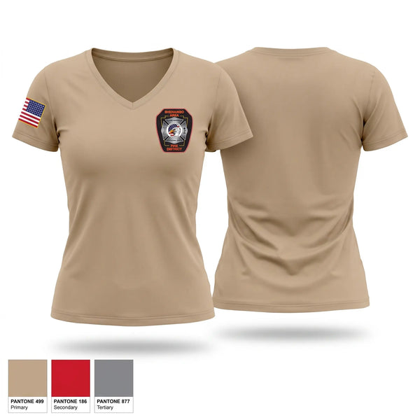 Womens Short Sleeve Vneck Shirt, Shenango area fire district, Fire Department, Teamtime, Team time, sublimation, custom sports apparel, team uniforms, spirit wear, spiritwear, sports uniforms, custom shirts, team store, custom team store, fundraiser sports, apparel fundraiser