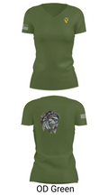 6-9 Cavalry Regiment 17132941 Women's Short Sleeve V-neck Shirt - 48