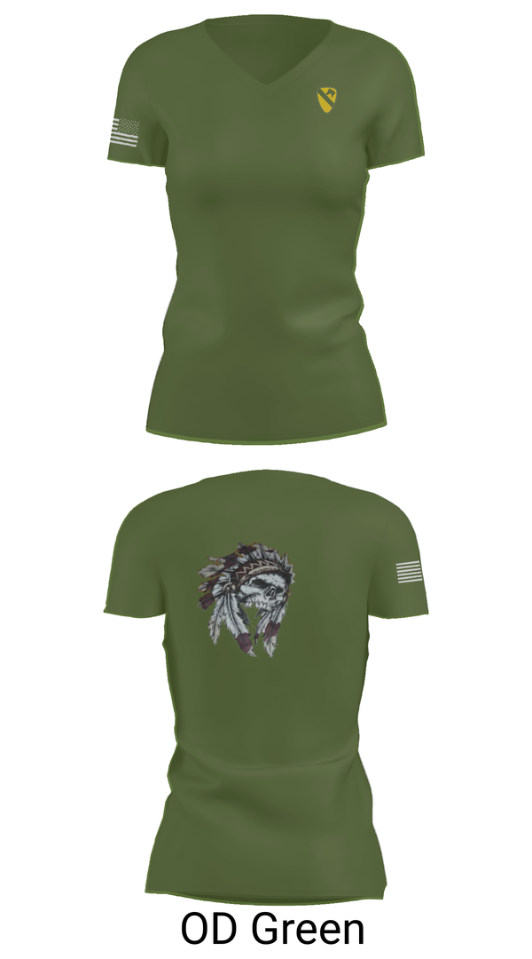 Womens Short Sleeve Vneck Shirt, 6-9 Cavalry Regiment, , Teamtime, Team time, sublimation, custom sports apparel, team uniforms, spirit wear, spiritwear, sports uniforms, custom shirts, team store, custom team store, fundraiser sports, apparel fundraiser