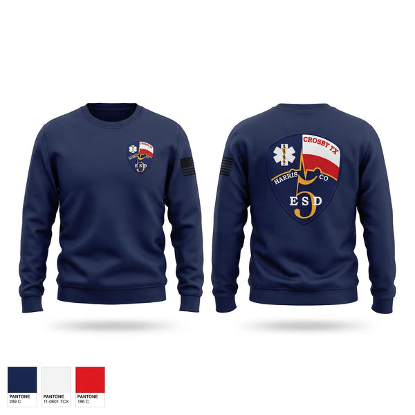 Crew Neck Sweatshirt, Crosby EMS, EMS/EMT, Teamtime, Team time, sublimation, custom sports apparel, team uniforms, spirit wear, spiritwear, sports uniforms, custom shirts, team store, custom team store, fundraiser sports, apparel fundraiser