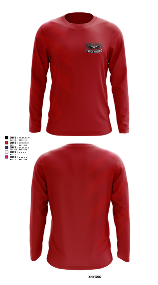 Carolina Track Hawks Long Sleeve Performance Shirt 5