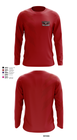 Carolina Track Hawks Long Sleeve Performance Shirt 5