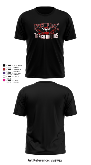 Carolina Track Hawks Short Sleeve Performance Shirt - 19