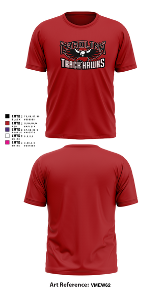 Carolina Track Hawks Short Sleeve Performance Shirt - 20