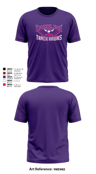 Carolina Track Hawks Short Sleeve Performance Shirt - 21