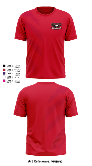 Carolina Track Hawks Short Sleeve Performance Shirt - 5