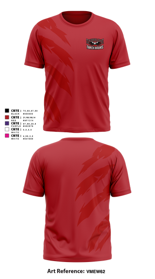 Carolina Track Hawks Short Sleeve Performance Shirt - 5