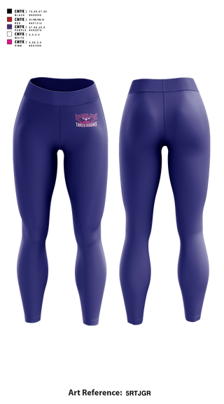 Carolina Track Hawks Womens Leggings - 2