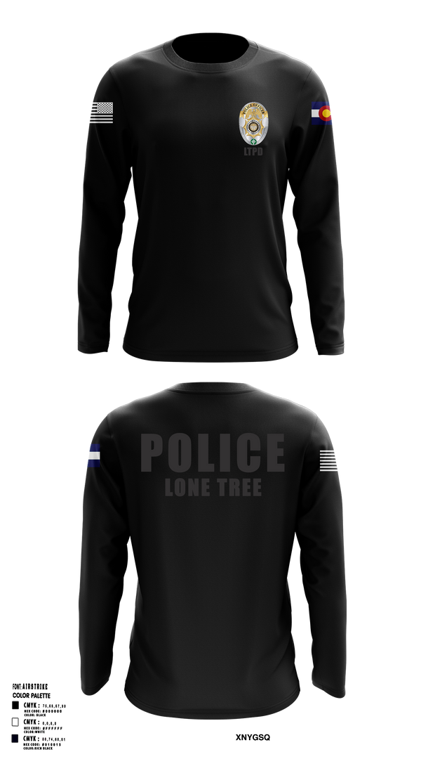 Lone Tree Police Department Long Sleeve Performance Shirt - 6