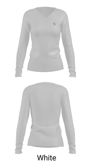 Womens Long Sleeve Vneck Shirt, Trinity Collegiate, Men's Soccer, Teamtime, Team time, sublimation, custom sports apparel, team uniforms, spirit wear, spiritwear, sports uniforms, custom shirts, team store, custom team store, fundraiser sports, apparel fundraiser
