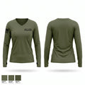 Fairmont Police Department 15240207 Women's Long Sleeve V-neck Shirt - 1