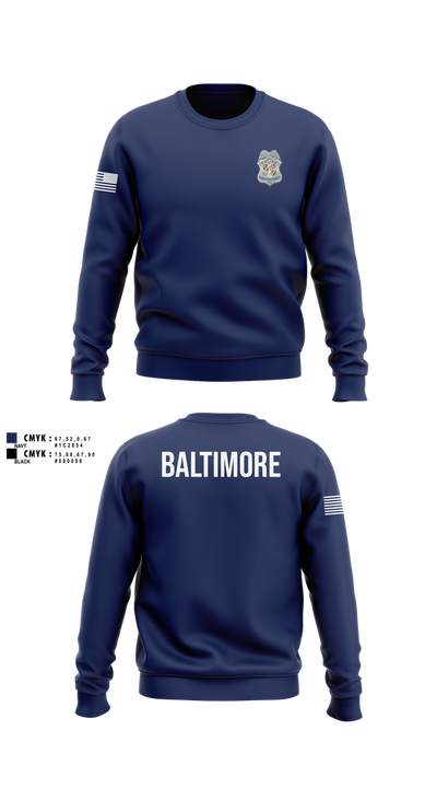 Baltimore Police Department 87844161 Crew Neck Sweatshirt - 101