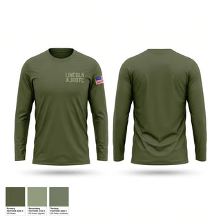 Long Sleeve Performance Shirt, LINCOLN AJROTC, Army, Teamtime, Team time, sublimation, custom sports apparel, team uniforms, spirit wear, spiritwear, sports uniforms, custom shirts, team store, custom team store, fundraiser sports, apparel fundraiser