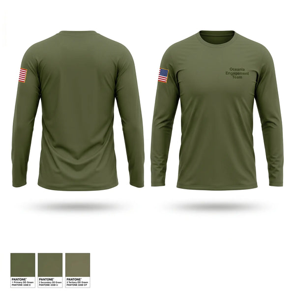 Long Sleeve Performance Shirt, Oceania Engagement Team, Army, Teamtime, Team time, sublimation, custom sports apparel, team uniforms, spirit wear, spiritwear, sports uniforms, custom shirts, team store, custom team store, fundraiser sports, apparel fundraiser