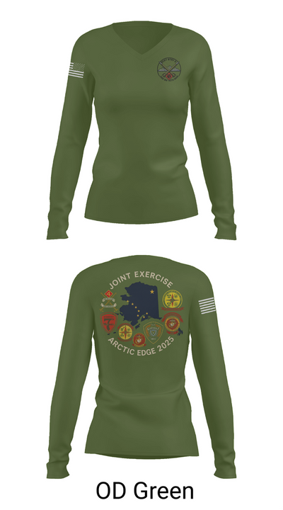 RCKT BTRY D 2nd BN 14th MAR 78897575 Women's Long Sleeve V-neck Shirt - 57