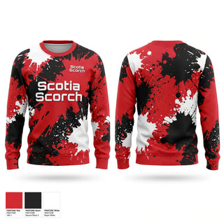 Crew Neck Sweatshirt, Scotia Scorch, Softball, Teamtime, Team time, sublimation, custom sports apparel, team uniforms, spirit wear, spiritwear, sports uniforms, custom shirts, team store, custom team store, fundraiser sports, apparel fundraiser