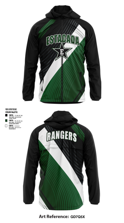 Estacada High School Wrestling Windbreaker - 2
