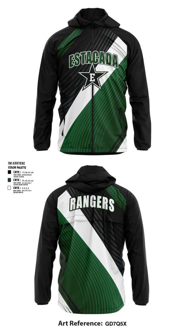 Estacada High School Wrestling Windbreaker - 2
