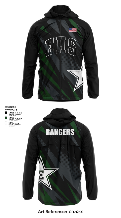 Estacada High School Wrestling Windbreaker - 1