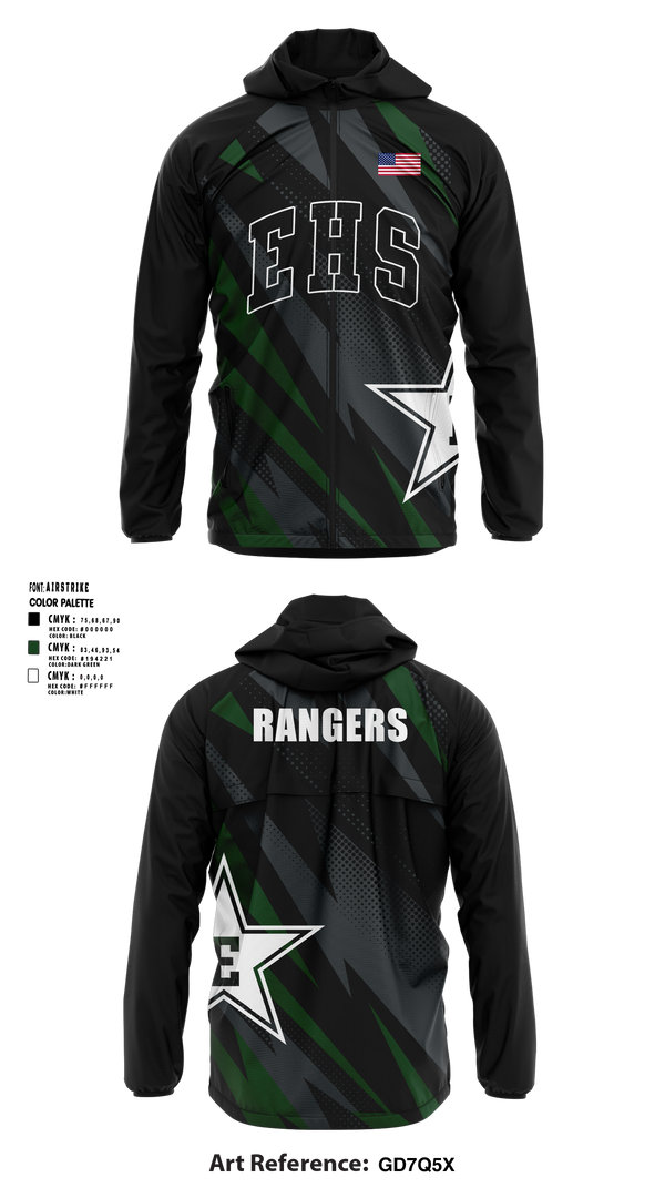 Estacada High School Wrestling Windbreaker - 1