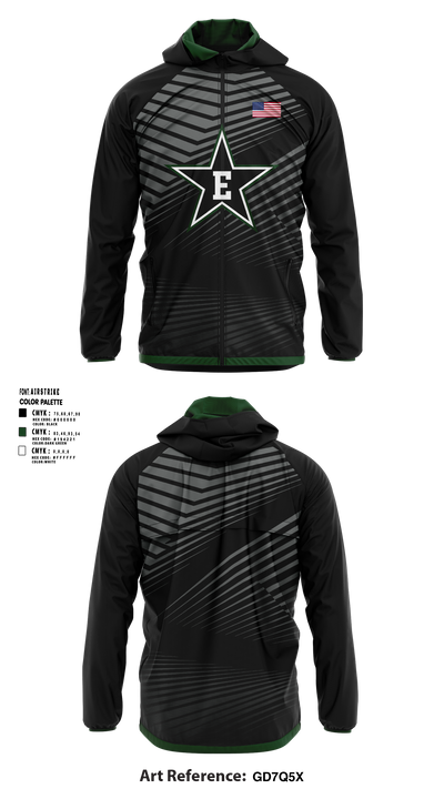 Estacada High School Wrestling Windbreaker - 3