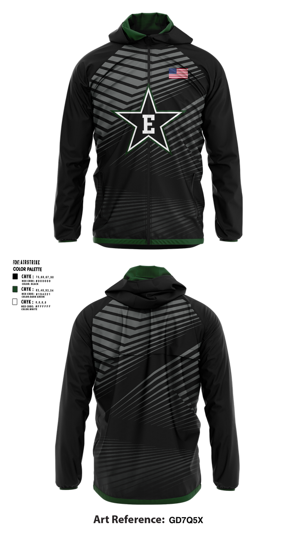 Estacada High School Wrestling Windbreaker - 3
