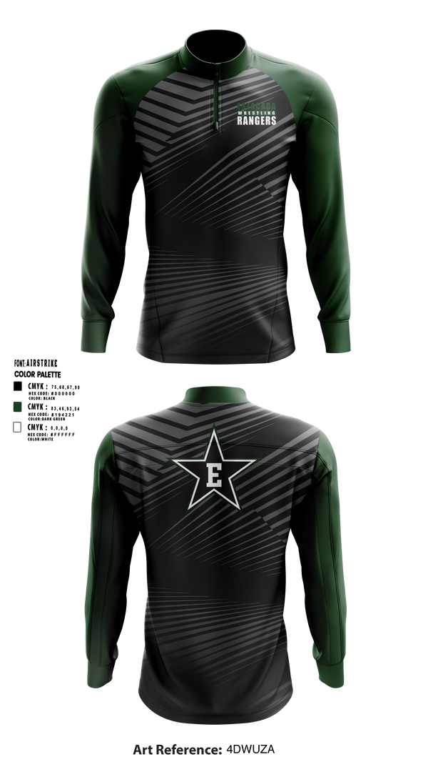 Estacada High School Wrestling Quarter Zip Jacket - 1