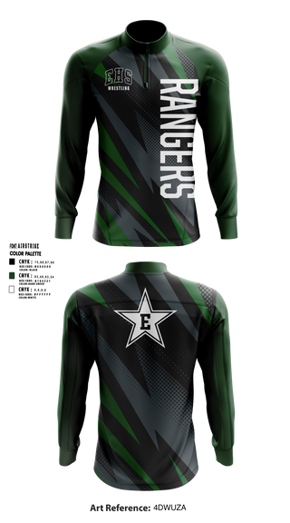 Estacada High School Wrestling Quarter Zip Jacket - 2