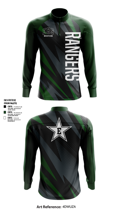 Estacada High School Wrestling Quarter Zip Jacket - 2